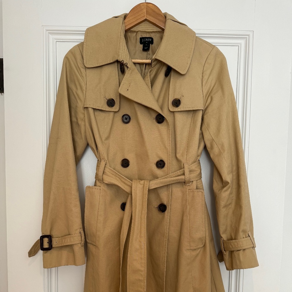 J Crew Trench Coat (Size 4)